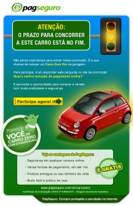 E-mail campanha PagSeguro Carro Novo - Fase 2