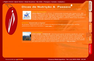 Site institucional da Crisracca / Dicas